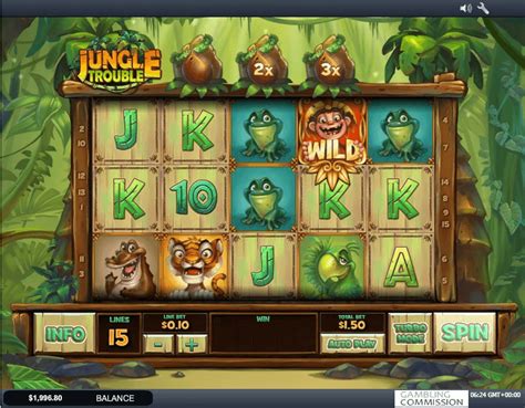 Jungle trouble Slot Machine by Playtech .